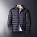 Pure Cross-Border Jacket Autumn Winter White Duck Down Lightweight Portable Plus Size Warm Casual Stand Collar Coat Men_viptrois.com