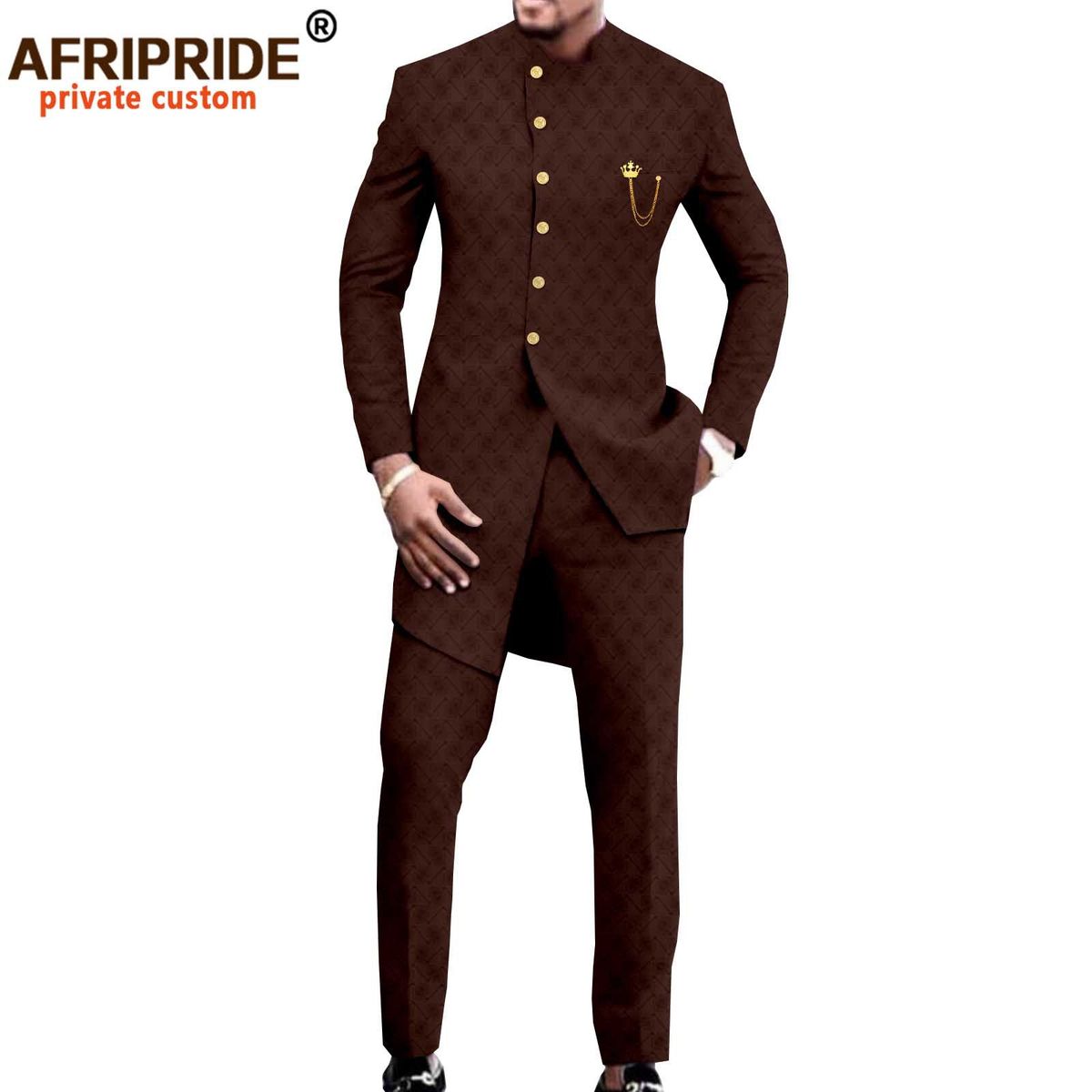Men's clothing African men slim two piece set_viptrois.com