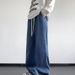 Men's Clothing Hot Selling Summer New Men's Loose Casual Design Niche Straight Wide Leg Denim Trousers_viptrois.com