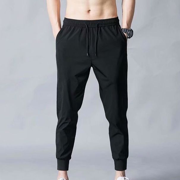 Men's Clothing Men's Summer Thin Loose Straight Drape Trousers Quick Drying Sports Casual Trousers_viptrois.com