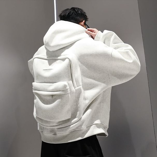 Men's Clothing High End Trendy Brand Backpack Cardigan Sweatshirt Men's Spring And Autumn Design Niche Hoodie American Loose Jacket_viptrois.com