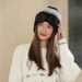 Women's Hats Aviator Sunglasses Plus Velvet Knitted Hat Autumn And Winter Cold Proof Warm Wool Hat Men And Women All Match Trendy Glasses Cold Hat_viptrois.com