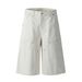 Men's Clothing Shorts Men's High Street Vibe Multi Pocket Workwear Wide Leg Straight Leg Raw Edge Design Loose Shorts_viptrois.com