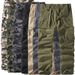Men's Clothing Plus Size Casual Cargo Pants, All Seasons, Versatile Camouflage Straight Leg Pants_viptrois.com