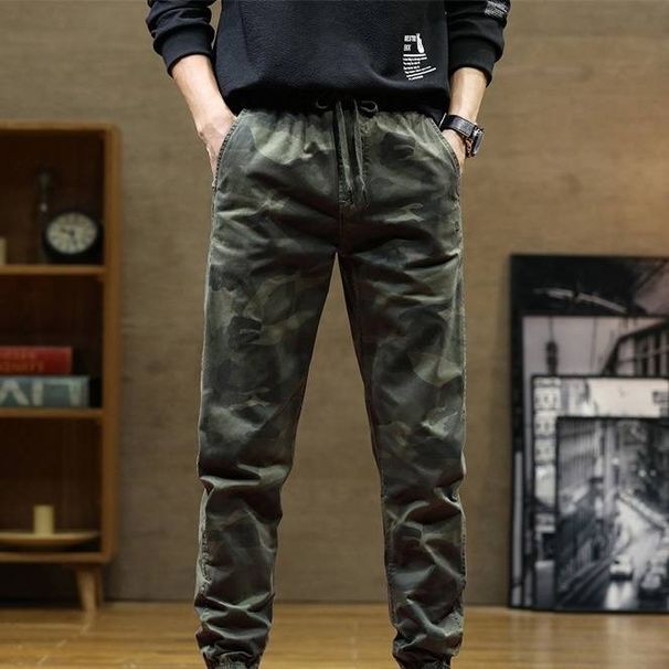 Men's Clothing casual trousers fat leggings camouflage pants tide straight overalls_viptrois.com