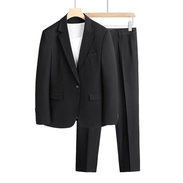 Men's Casual European And American Business Attire, A Two-piece Suit For The Groom, Best Man And Wedding Banquet + Waistcoat + Trousers_viptrois.com