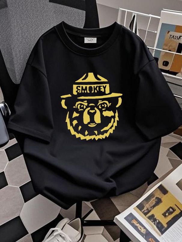 Filson X Smokey The Bear Tee 20172129 T-Shirt Retro Faded Gold Forest Shirt SS Top For Everyday Wear Designer Clothes Slightly Stretched_viptrois.com