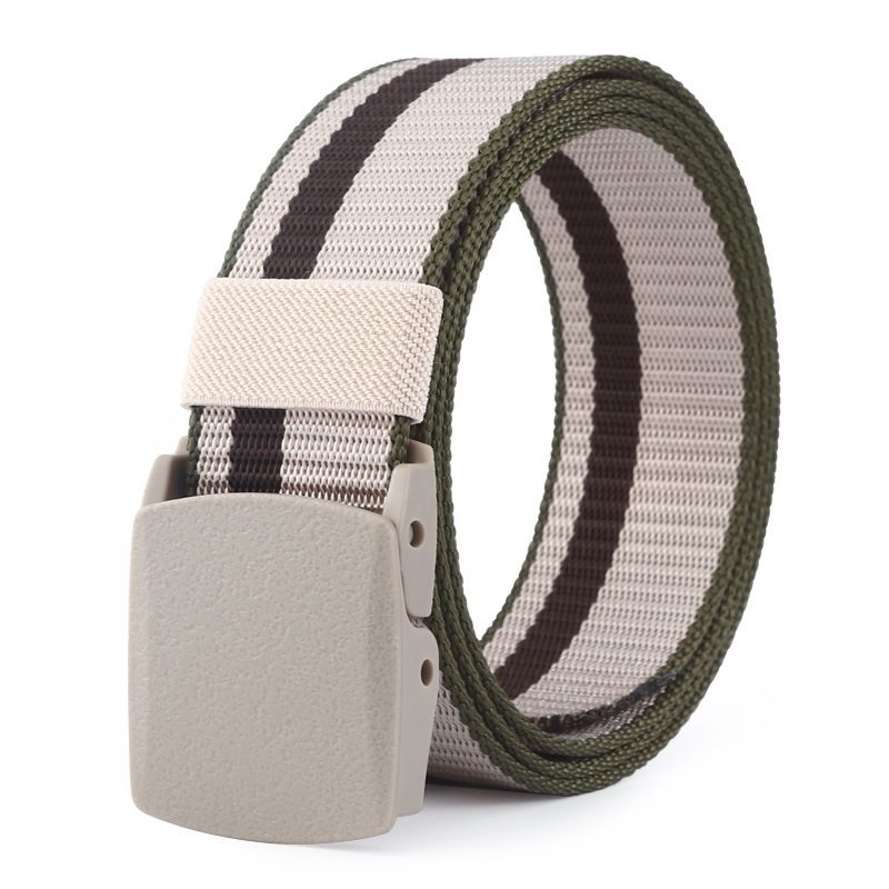 Men's Belts supply sports versatile outdoor pants belt automatic buckle imitation nylon belt simple multi-color men's belt manufacturer wholesale_viptrois.com
