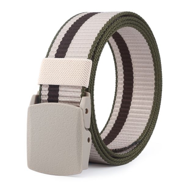 Men's Belts supply sports versatile outdoor pants belt automatic buckle imitation nylon belt simple multi-color men's belt manufacturer wholesale_viptrois.com