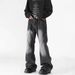 Splicing Jeans Men's 2025 Spring And Autumn New American Fashion Brand Gradient Washed Loose Straight Leg Casual Pants_viptrois.com