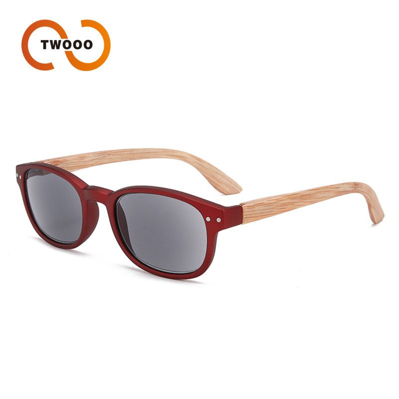 Two Circles Business Fashion Bamboo Wooden Legs High End Reading Glasses Minimalist Style Ultra Light High Definition Reading Glasses T1086_viptrois.com
