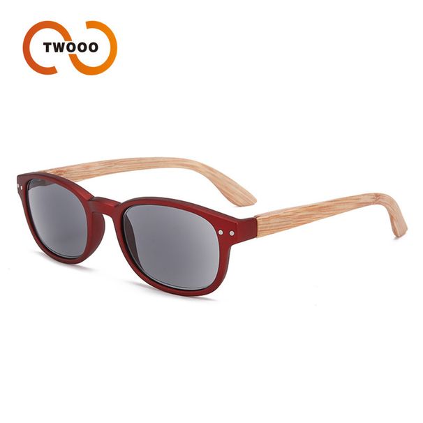 Two Circles Business Fashion Bamboo Wooden Legs High End Reading Glasses Minimalist Style Ultra Light High Definition Reading Glasses T1086_viptrois.com