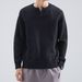 Autumn and Winter V-neck Men's Quality Threaded Knitted Top Solid Color Casual Long Sleeve Knitted Base Sweater Inner Coat_viptrois.com
