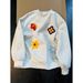 Colorful Flower Splicing And Velvet Hoodie With Fashionable Design And Versatile Loose Top_viptrois.com