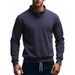 Men's Clothing Winter Foreign Trade Men's Half Zipper Stand Collar Long Sleeve Sweatshirt Daily All Match Fitness European And American Sweatshirt_viptrois.com