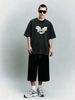 Summer New Washed Men's T-shirt, Mosaic Letter Print Crew Neck Casual Loose Basic Short Sleeve Tee_viptrois.com