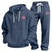 Hip-Hop Style Hooded Zip-Up Sweatshirt With Letter Patchwork, Unisex Streetwear Hoodie, Oversized Fit For Men & Women_viptrois.com