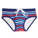 UXH Men's Striped Front And Back Cartoon Patchwork Fashion Sexy Red Swim Trunks Beach Triangle Briefs For Men_viptrois.com