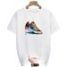 2026 Casual Summer Fashion Sports Cotton Loose Round Neck Short Sleeve T-Shirt With Shoe Print_viptrois.com