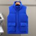 Men's Lightweight Quilted Vest With Stand Collar, Warm Winter Padded Sleeveless Jacket For Casual Wear (Black/Red/Beige/Blue, Sizes M-5xl)_viptrois.com