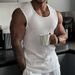Men's Clothing Men's Summer Knitted Striped Fitness Sports Vest Sleeveless Casual Slim Fit Wide Shoulder Top_viptrois.com