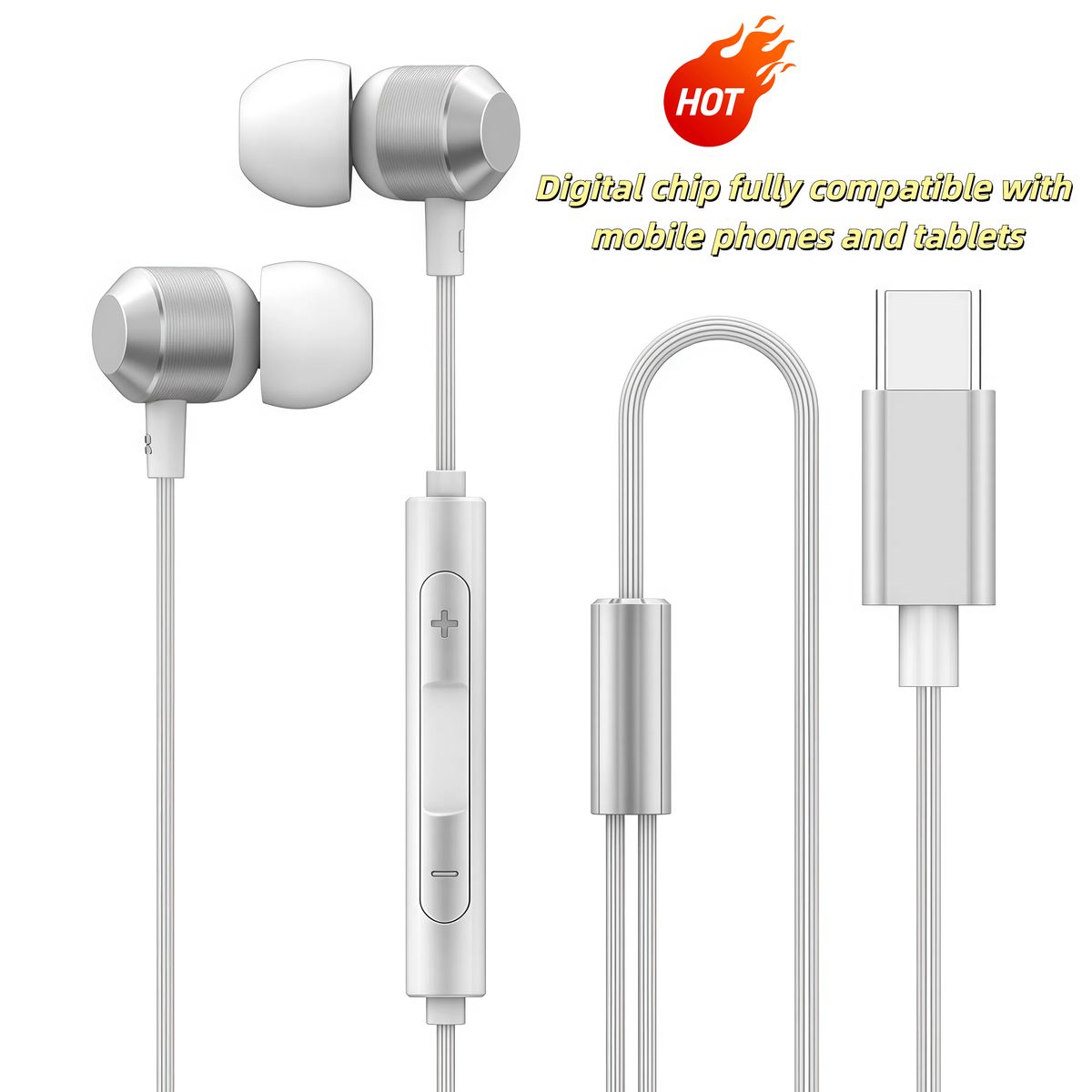 1.2M Type C Digital Chip Fully Compatible With Wired Headphones HiFi For OPPO VIVO Xiao Mi Hua Wei Sam Sung 14 15 16 Pro Max_viptrois.com