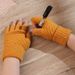 Winter Knitted Warm Half Finger Wool Solid Color Writing Riding Gloves Unisex_viptrois.com
