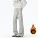 Men's American Style Heavyweight Curved Blade Sweatpants Fleece Lined Loose Wide Leg Sporty Casual Pants for Autumn Winter_viptrois.com