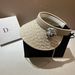 Mountain Camellia Pearl Sunshade For Summer Outing Foldable Ice Silk Empty Top Sweet Glitter Sun Hat_viptrois.com