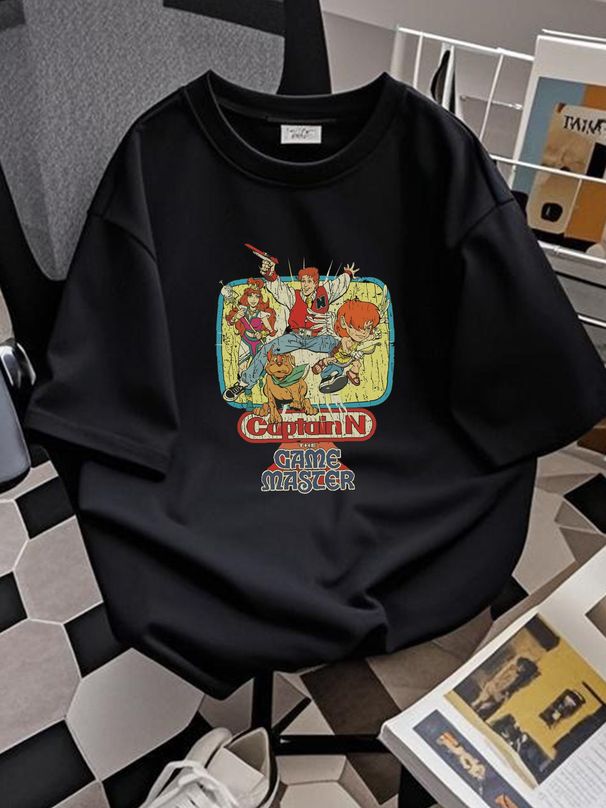 Captain N The Game Master 1989 Vintage Men's T Shirt Unisex Streetwear Versatile Slightly Designer Clothes Graphic Homme Breathable Soft Summer_viptrois.com