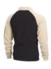 European Fit Fleece Pullover – Textured Sleeve Detail & Thermal Brushed Lining (Army Green, Cream, Navy)_viptrois.com