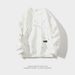 White Background Flat Spring And Autumn New Men's Hoodie Casual Versatile Youth Handsome Long Sleeved T-Shirt Round Neck Cfc_viptrois.com