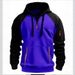 Men's Color-Block Zip-Up Hoodie - Oversized Casual Pullover With Contrast Sleeves & Pocket Details_viptrois.com