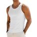 Men's Ribbed Slim Fit Sleeveless Shirt - Breathable Muscle Tank Top For Gym Workout & Summer Training_viptrois.com