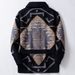 Pure Cross-Border Men's Clothing American Retro Heavy Jacquard Knit Thickened Mid-Length Cardigan Sweater Jacket SY0075_viptrois.com
