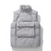 Men’s Quilted Vest – Stand Collar Fleece-Lined Sleeveless Jacket With Utility Pockets | Slim Fit Streetwear Layering Piece (M-4XL In Black/Grey)_viptrois.com
