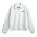 Men's Retro Oversized Polo Collar Sweatshirt - Long Sleeve Button Neck Pullover Top For Autumn (Black, Grey, White)_viptrois.com