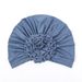 New Trendy Floral Headscarf Solid Color Hat, Elastic Toe Cap, Women's Versatile Pullover Hat_viptrois.com