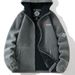 Men's Fleece Hooded Jacket – Thickened Polar Fleece Coat For Winter (XS-3XL, Black/Grey/Navy/Red/Khaki) | Unisex Warm Zip-Up Outdoor Jacket_viptrois.com