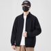 Loom Knitted Cardigan Jacket Men, Spring And 2025 New Trendy Casual Versatile Loose Stand Collar Autumn Top For Men_viptrois.com