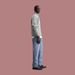 Men's Clothing heavy 500g half zip stand collar Boxy gray sweatshirt cleanfit unisex autumn and winter_viptrois.com