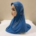 Fashion Peacock Tail Diamond Arabic Pullover Hat Malay Scarf H102_viptrois.com