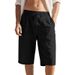 men's color blocked sweatpants shorts summer trendy straight leg loose fitting f point athletic pants_viptrois.com