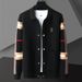 men's clothing autumn and winter half turtleneck sweater men's versatile trendy loose knit sweater lazy sweater w bottoming shirt_viptrois.com