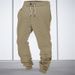 Men's Clothing Large Size Casual Style Sweatpants Jacquard Lace Up Knitted Sweatshirt Trousers Men_viptrois.com