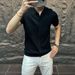 Men's Clothing Trend Comfortable Solid Color Lapel Polo Shirt Casual Versatile Simple T Shirt_viptrois.com