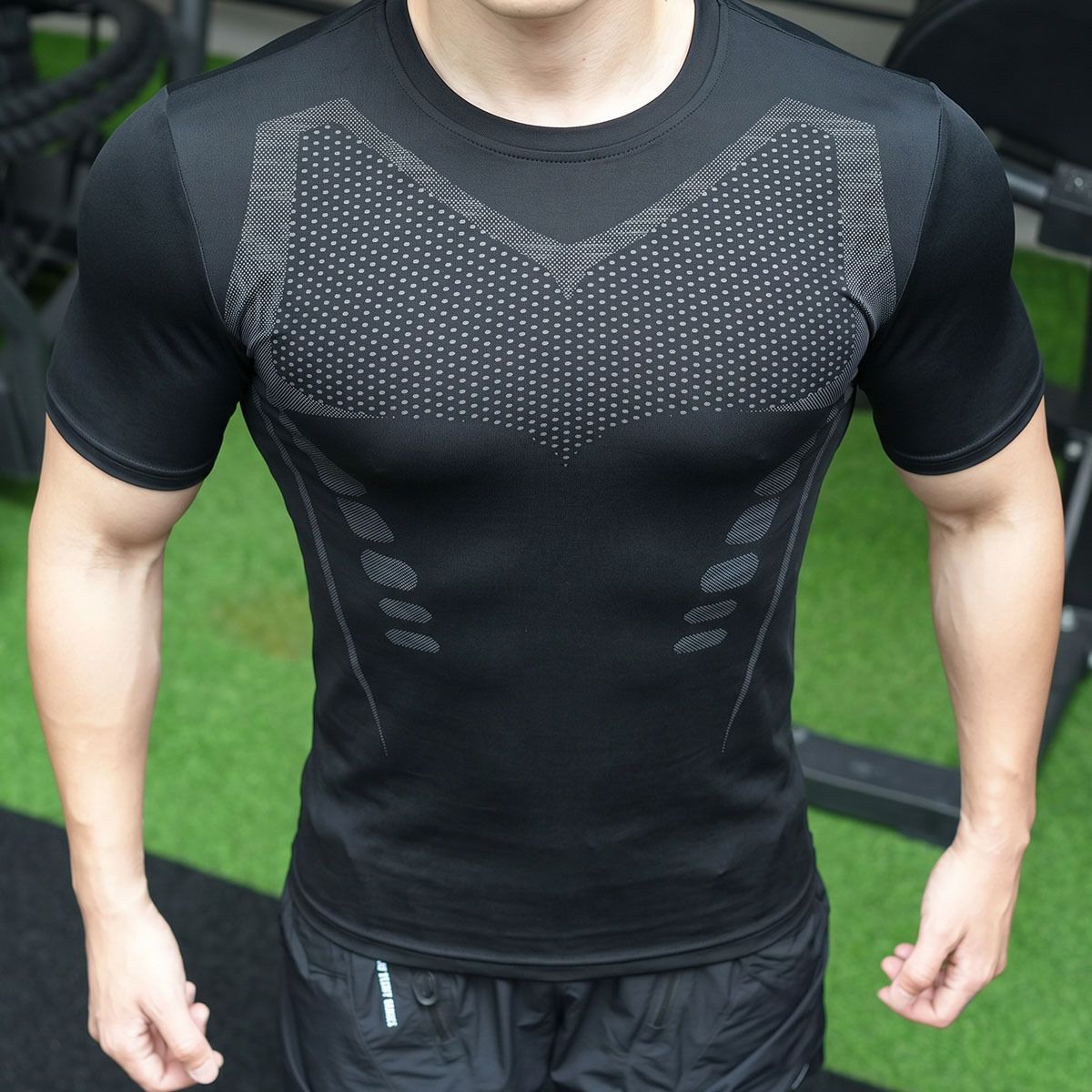 Men's Crew Neck Short Sleeve T-Shirt Summer New Breathable Printed Multi Color Top Milk Silk Outdoor Sport Wear_viptrois.com