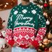 Pure Foreign Trade Cross-Border Men's Clothing European And American Autumn Winter Knitted Christmas Jacquard Loose Pullover_viptrois.com