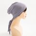new solid color crystal four stripe long tail turban hat women's hat streamer religious hat women's style_viptrois.com