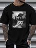 Funny Cat Selfie With UFOs Awesome Cat Lover Gift Unisex T-Shirt Fashion Top For Everyday Wear Stretched Graphic Soft Homme Versatile_viptrois.com